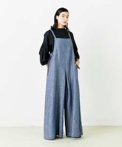  beautiful goods Adieu Tristesse navy blue jepeielinen wide pants all-in-one overall 