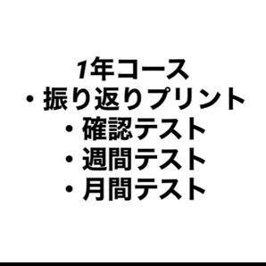 薬ゼミ　1年コース　配布プリント　振り返りプリント　確認テスト　週間テスト　月間テスト