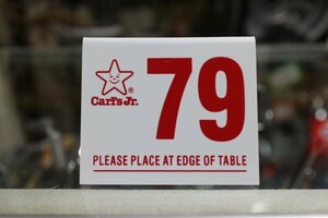 カールスジュニア 番号札 Carl's Jr. Table Tent Number [79] テーブルテントナンバー ローライダー インパラ USDM LOWRIDER IMPALA