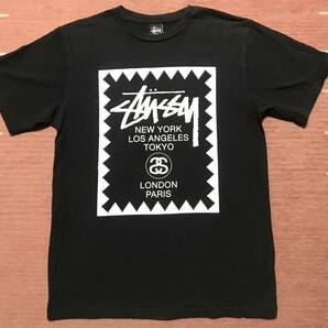 STUSSY WORLD ワールドツアー Tシャツ ブラック S メンズの画像1