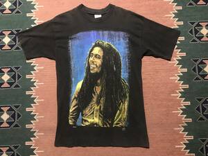 80's-90's vintage Bob Marley ボブマーリー Tシャツ ジャマイカ レゲエ L HEFTYタグ