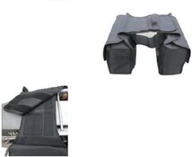 アーミーバッグ■US ARMY サドルバッグ（サイドバッグ） ダブルフラップで幅の調整が可能 スクーターに装着可 ブラック 新品_画像5