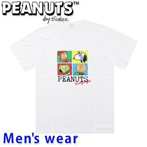 スヌーピー 半袖 Tシャツ メンズ PEANUTS 犬 プリント グッズ S1132-158SP Mサイズ WH(ホワイト)