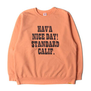 STANDARD CALIFORNIA スウェット サイズ:L 23SS ロゴ クルーネック スウェットシャツ SD US Cotton H.N.D. Logo Crew Sweat