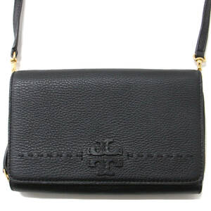 美品 TORY BURCH トリーバーチ バッグ ミニ ショルダー 財布 ウォレット フラップ マグネット ロゴ McGraw マックグロー レザー 本革