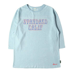 【美品】STANDARD CALIFORNIA スタンダードカリフォルニア Tシャツ L 21SS GO HEMP デッドロゴ ヘンプ コットン フットボールTシャツ