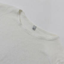 美品 BASERANGE ベースレンジ カットソー Tシャツ ホワイト 白 M プルオーバー クルーネック 長袖 ストレッチ パイル トップス_画像5