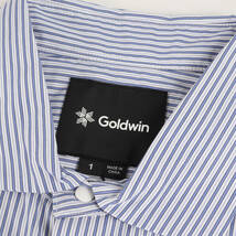 新品 GOLDWIN シャツ サイズ:1 23SS ストライプ コムフォータブル ハーフスリーブシャツ Stripes Comfortable H/S Shirt ホワイト ブルー_画像3