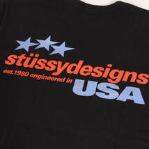 STUSSY ステューシー Tシャツ サイズ:M スターロゴ クルーネック 半袖Tシャツ ブラック 黒 トップス カットソー ストリート ブランド_画像5