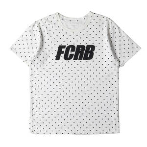 F.C.Real Bristol エフシーレアルブリストル Tシャツ サイズ:XL ロゴワッペン 刺繍 ドット クルーネック 半袖Tシャツ ホワイト 日本製
