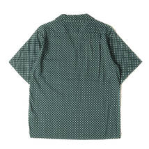 Dry Bones ドライボーンズ シャツ サイズ:M ポルカドット オープンカラー 半袖シャツ ダークグリーン 日本製 トップス カジュアルシャツ_画像2