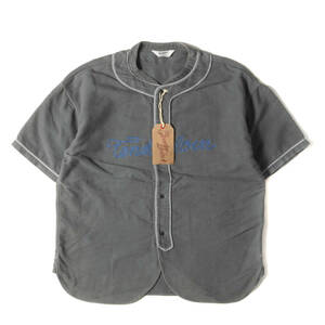 TENDERLOIN テンダーロイン シャツ サイズ:L 21SS ロゴ 刺繍 フランネル ベースボールシャツ BASEBALL SHT S/S RH チャコール