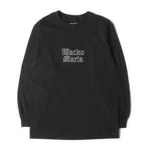 WACKO MARIA ワコマリア Tシャツ サイズ:S 24SS ブランドロゴ刺繍 ロングスリーブTシャツ CREW NECK LONG SLEEVE T-SHIRT ブラック