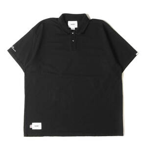 WTAPS ダブルタップス ポロシャツ サイズ:L 20SS オーバーサイズ 半袖ポロシャツ POLO SS 03 USA / SHIRT ブラック 黒 トップス シャツ