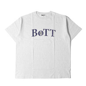 新品 BoTT ボット Tシャツ サイズ:3L BlackEyePatch コラボロゴ ヘビーウェイト クルーネック 半袖Tシャツ グレー コラボ シンプル