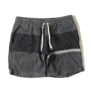 MOUNTAIN RESEARCH брюки размер :L panel переключатель шерсть легкий плавки Swim Shorts шорты серый сделано в Японии 