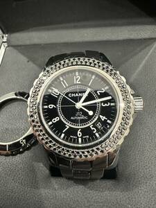  black diamond CHANEL J12 38 millimeter men's wristwatch black diamond bezel H0684 regular goods 