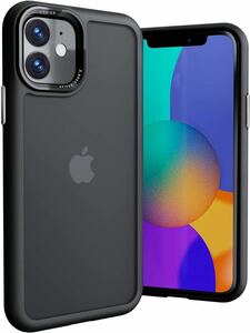 送料無料 ONES 艶消し iPhone 11 ハードケース 米軍MIL規格 耐衝撃 エアバッグ レンズ プロテクター アルミ合金ボタン クリアブラック