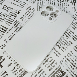 ★ iPhone 14Pro ガラス背面シリコンケース [24]ホワイト (4)