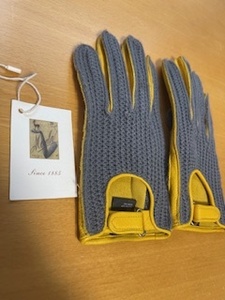 me roller tia yellow ash mesh driving gloves 3 times use used cheap goods. Ferrari special order origin MEROLA