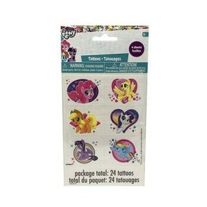 送料込 マイリトルポニー タトゥーシール 24個入り 13752 MY LITTLE PONY タトゥーステッカー ステッカー TATTOO 女の子 グッズ インポート