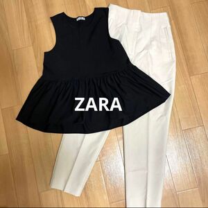 フリルタンクトップス　チュニック　ハイウエスト　ZARA