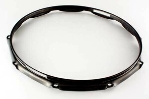 Mapex Steel Power Hoop Black Chrome 14inch 10 hole のスネアサイド（裏面用）中古品　肌が劣化しています。