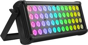 U`King ディスコライトステージライト 洗灯 80W 48個 LED RGB DJライト 舞台照明 2-8-12 DMXコント