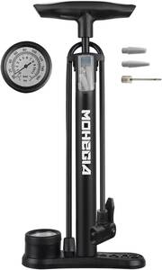 スケール圧力計 - ブラック MOHEGIA 自転車 空気入れ: フロアポンプ - 仏式 米式 英式バルブ対応 - 160PSI 