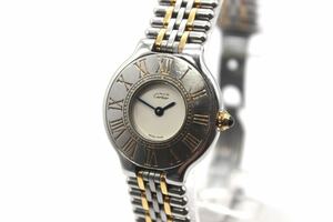 Cartier カルティエ　レディース　腕時計　クォーツ　稼働中　スイス製　ベルトジャンク