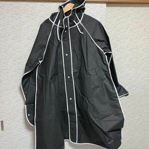 3XL 黒 レインコート 自転車 レディース カッパ ポンチョ かっぱ ツバつき メンズ 雨具 梅雨の画像6