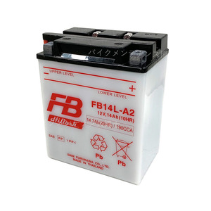 FB14L-A2 (互換品YB14L-A2) 電圧:12V。 容量:14Ahバッテリー古河電池