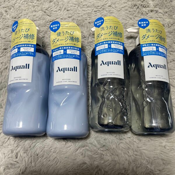 Aquall アクオル モイスチャーダメージケア シャンプー ポンプ 475ml トリートメント 2セット