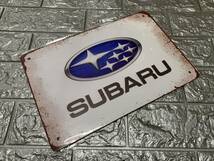 ブリキ看板 20×30cm スバル SUBARU アメリカンガレージ アンティーク 雑貨 ★TINサイン★_画像2