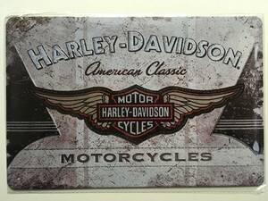 ブリキ看板 20×30cm harley‐davidson ハーレー アメリカンガレージ アンティーク 雑貨 ★TINサイン★