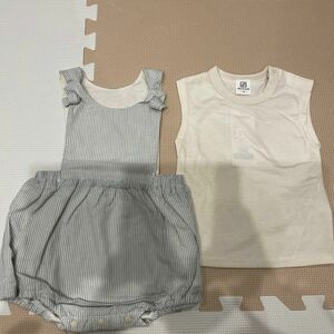 NO.3305 デビロック 半袖 Tシャツ ロンパース 男の子 女の子 70