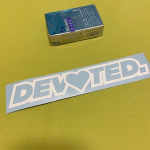 DEVOTED ★アウトライン★白★ 抜きステッカー ★USDM ディヴォーテッド