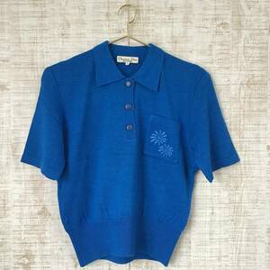 A305*DIOR | Dior knitted polo-shirt blue size M