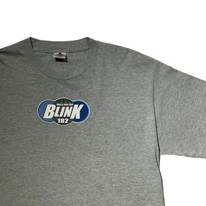 希少 00s ビンテージ Alstyle ボディ blink-182 両面プリント バンドTシャツ ブリンク Y2K バンT ワールドツアー ポップロック 2000年代