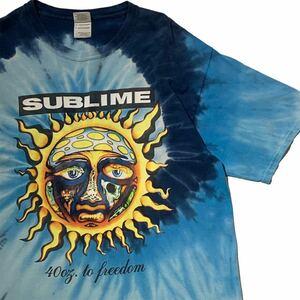 00s ビンテージ GILDAN ボディ SUBLIME タイダイプリント バンドTシャツ サブライム 40OZ TO FREEDOM ギルダン パンク レゲエ 2000年代