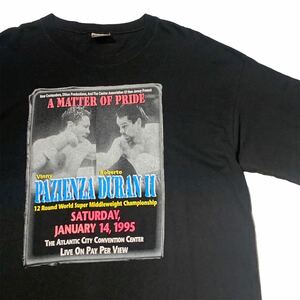 希少 90s ビンテージ Touch of gold ボディ PAZIENZA VS DURAN IIプリントTシャツ ボクシング ビニーパジェンサ ロベルトデュラン 1990年代