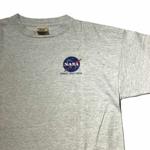 希少 90s ビンテージ PRAIRE MOUNTAIN ボディ NASA 両面プリント Tシャツ 霜降りグレー プレーリーマウンテン ナサ 1990年代