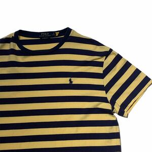 Polo Ralph Lauren ボーダー柄 Tシャツ ポロラルフローレン イエロー ネイビー 半袖 