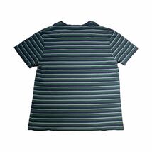 Polo Ralph Lauren ボーダー柄 ポケットTシャツ ポロラルフローレン グリーン ネイビー 半袖 胸元ワンポイント刺繍_画像3