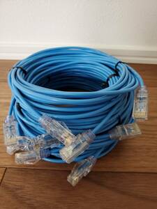 ** высокое качество CAT6 маленький диаметр LAN кабель 5m × 6шт.@ бледно-голубой ( новый товар ) **