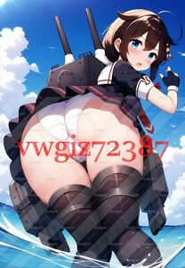 AN-3316 2G 時雨 艦これ 艦隊これくしょん 同人 ポスター A4サイズ アニメ 高品質 anime 美少女 巨乳 制服 イラストアートポスター