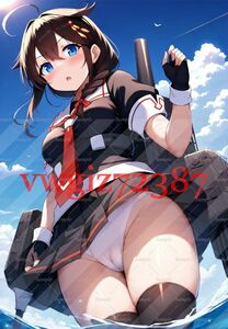 AN-3318 2G 時雨 艦これ 艦隊これくしょん 同人 ポスター A4サイズ アニメ 高品質 anime 美少女 巨乳 制服 イラストアートポスター