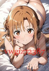 AN-3438 2G アスナ ソードアート・オンライン SAO 同人 A4 ポスター アニメ 高品質 anime 美少女 巨乳 イラストアートポスター