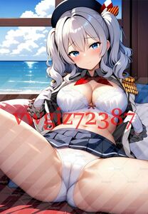 AN-2877 2G 鹿島 艦これ 艦隊これくしょん 同人 A4サイズ ポスター アニメ 高品質 anime 美少女 制服 巨乳 イラストアートポスター