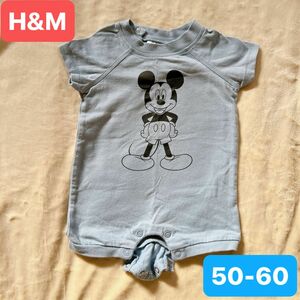 H&M ミッキー ディズニー 半袖ロンパース ロンパース 50 60 ベビー服 ロンパース 半袖 ベビー服 新生児 乳幼児